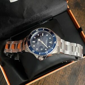Stuhrling Stainless Steel Dive Watch - Blue Dial